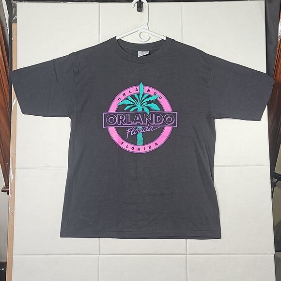 Vintage All Sport Proweight Orlando Florida T-Shirt Single Stitch Mens Large - Picture 2 of 7